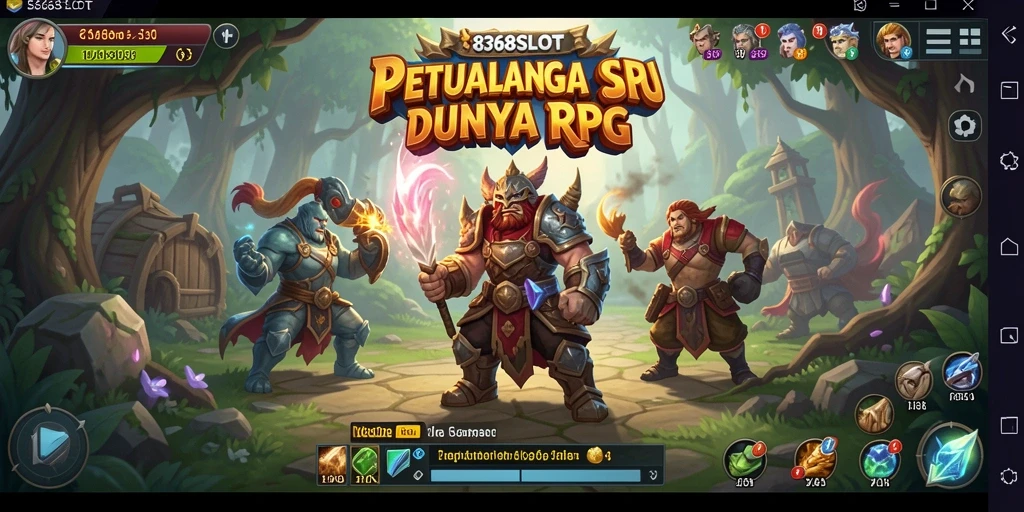 Tampilan screenshot utama 8368SLOT menunjukkan aksi pertempuran RPG yang intens.