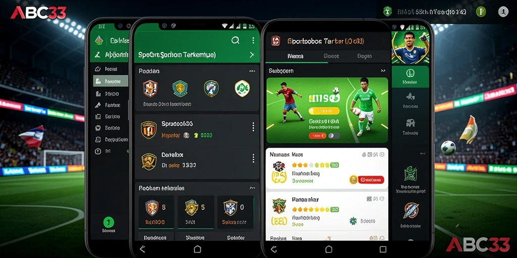 Tampilan screenshot utama ABC33 menampilkan fitur taruhan olahraga yang menarik.