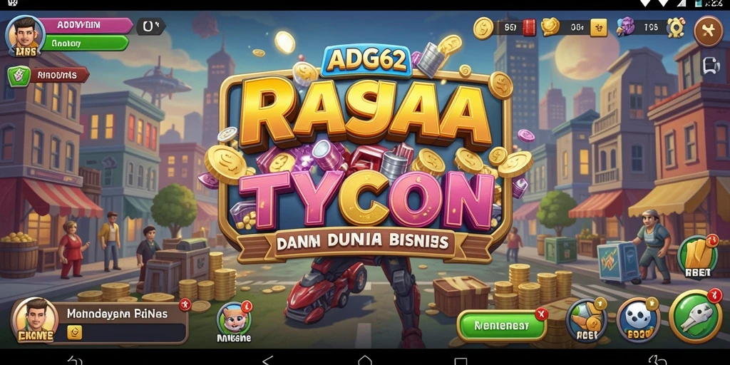 Tampilan gameplay ADG62 yang menarik dalam dunia Tycoon.