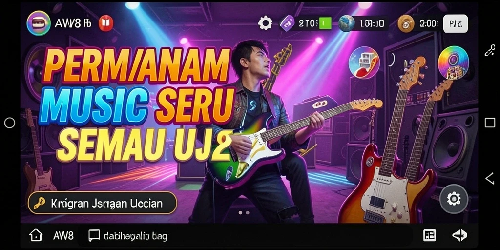 Tampilan gameplay AW8 yang penuh penghayatan musik.