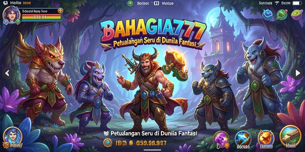 Screenshot BAHAGIA777 menunjukkan petualangan mendebarkan di dunia fantasi.
