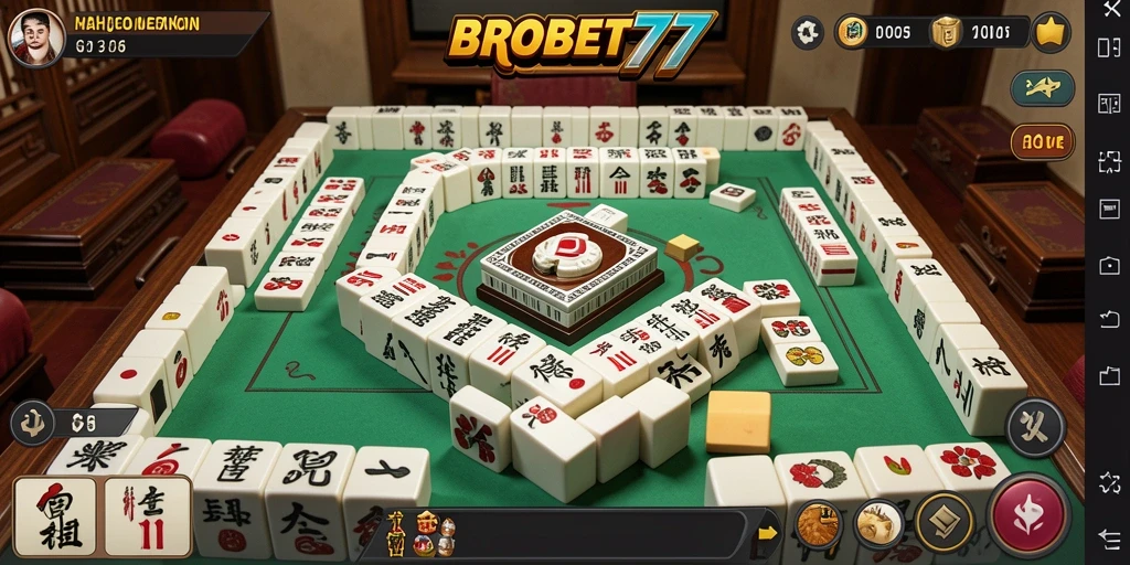 Screenshot BROBET77 menampilkan gameplay Mahjong yang seru dan menantang.