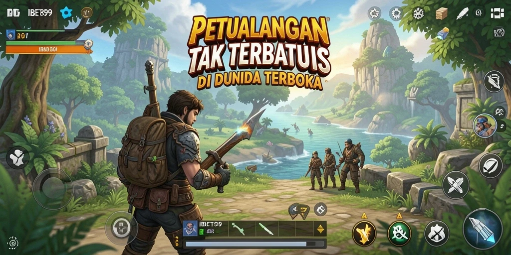 Screenshot dari gameplay IBET899 yang menampilkan dunia terbuka.