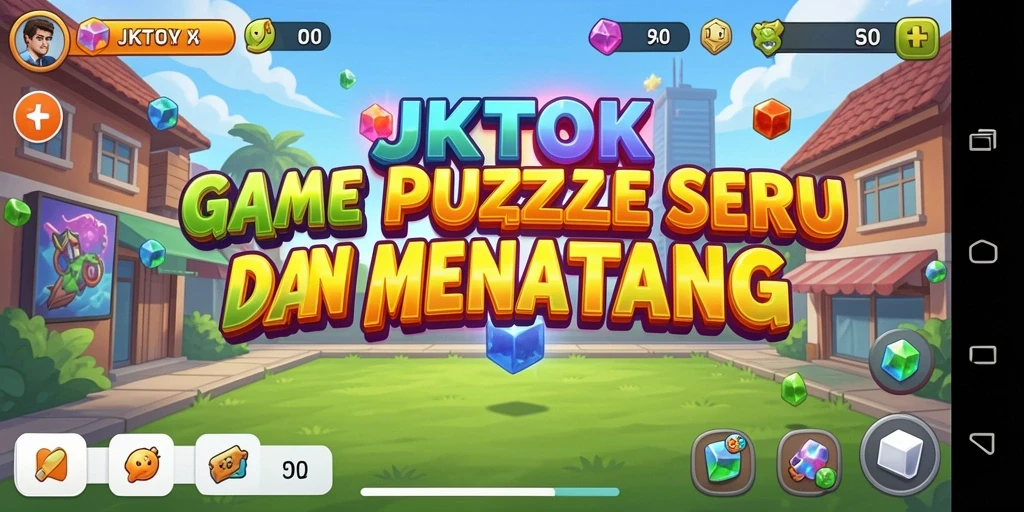 Tampilan gameplay JKTOK yang menampilkan tantangan puzzle seru.
