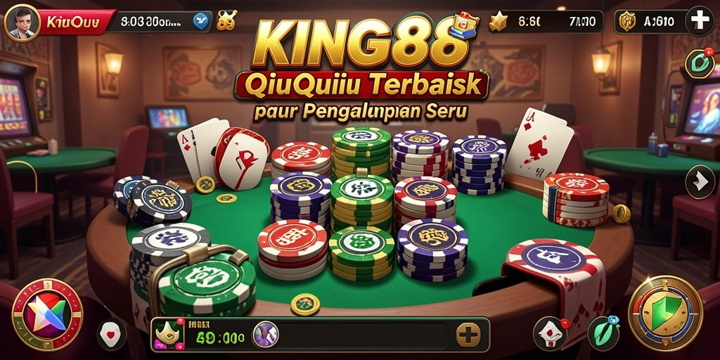 Screenshot KING88 menampilkan aksi seru dalam permainan QiuQiu.
