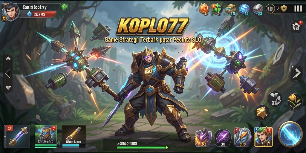 Tangkapan layar dari gameplay KOPLO77 yang menampilkan pembangunan kota.