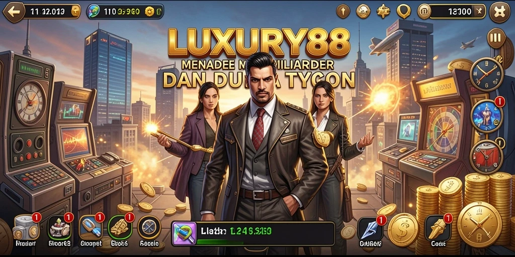 Tampilan gameplay Tycoon yang menarik dan interaktif di LUXURY88.