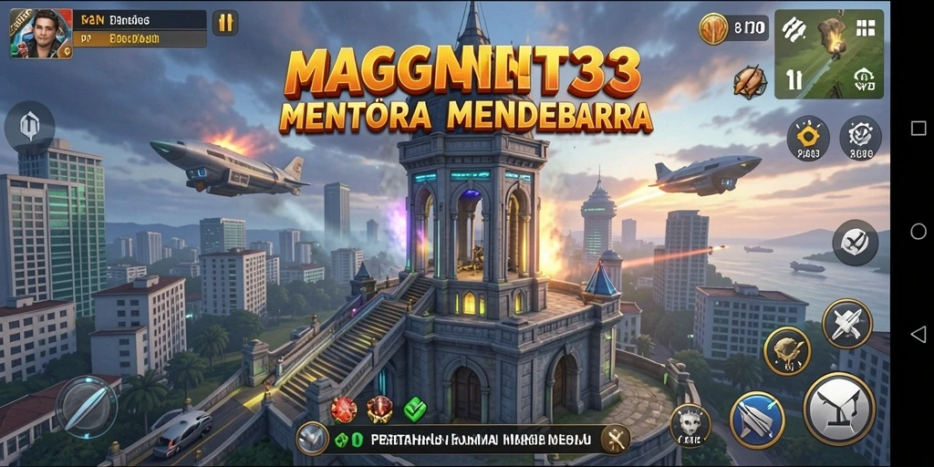 Tampilan gameplay MAGNET33 yang mendebarkan dalam Tower Defense.
