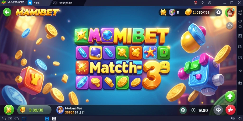 Gameplay seru MAMIBET dengan elemen Match-3 yang menarik.
