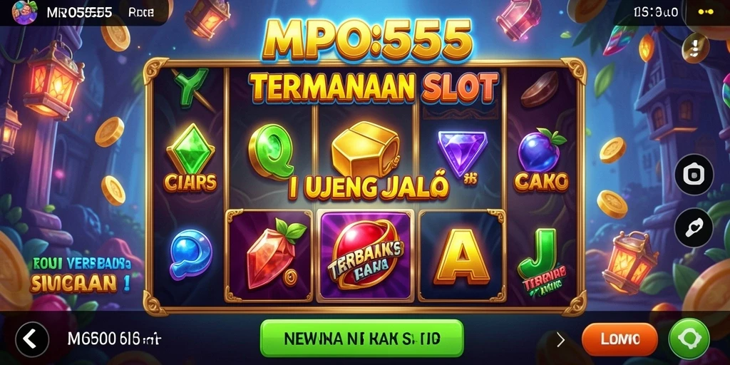 Tampilan utama gameplay Slot MPO555 yang mengasyikkan.
