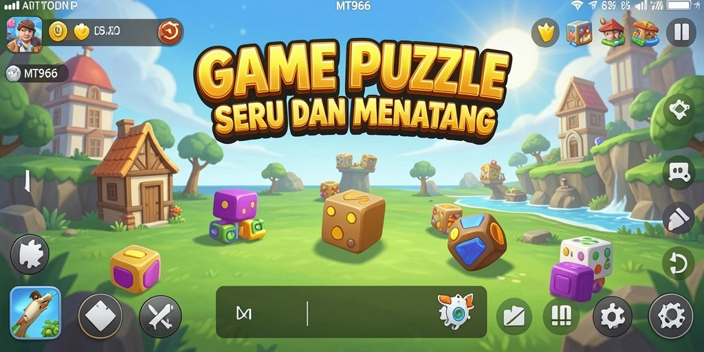 Screenshot utama MT966 menunjukkan gameplay Puzzle yang seru dan menantang.