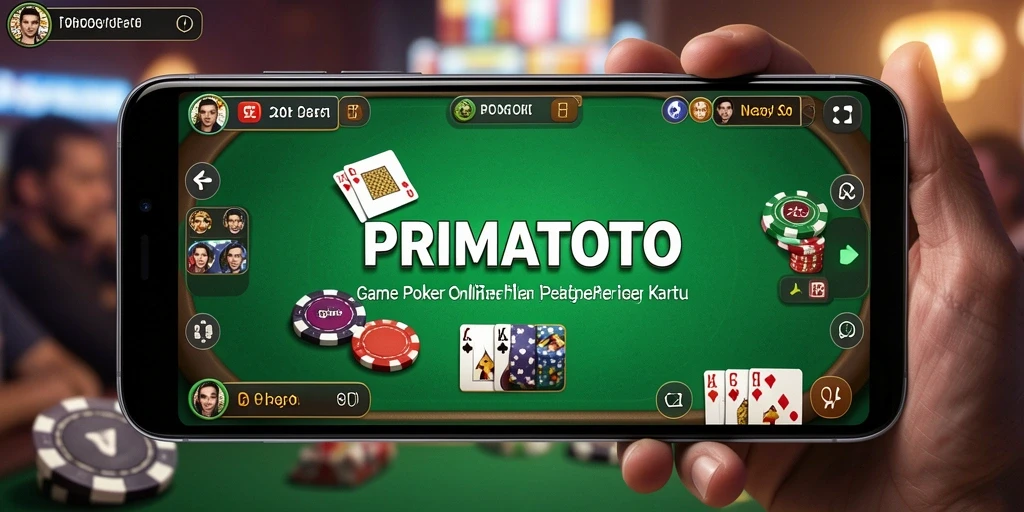Gambaran gameplay mendebarkan di PRIMATOTO yang penuh strategi poker.