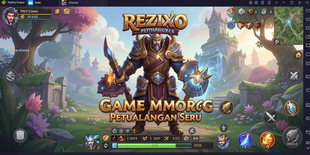 Gameplay seru di dunia fantasi REZIXO dengan banyak petualangan.
