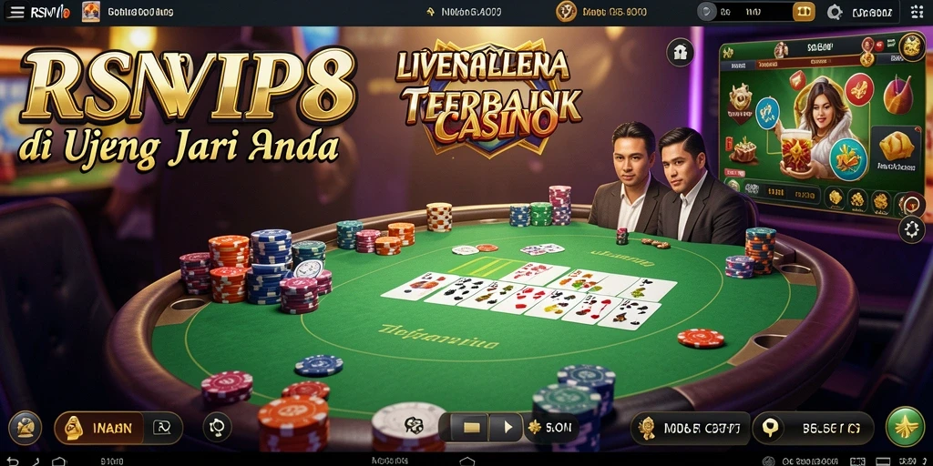 Tampilan gameplay RSNVIP8 yang interaktif dan mendebarkan di Live Casino.