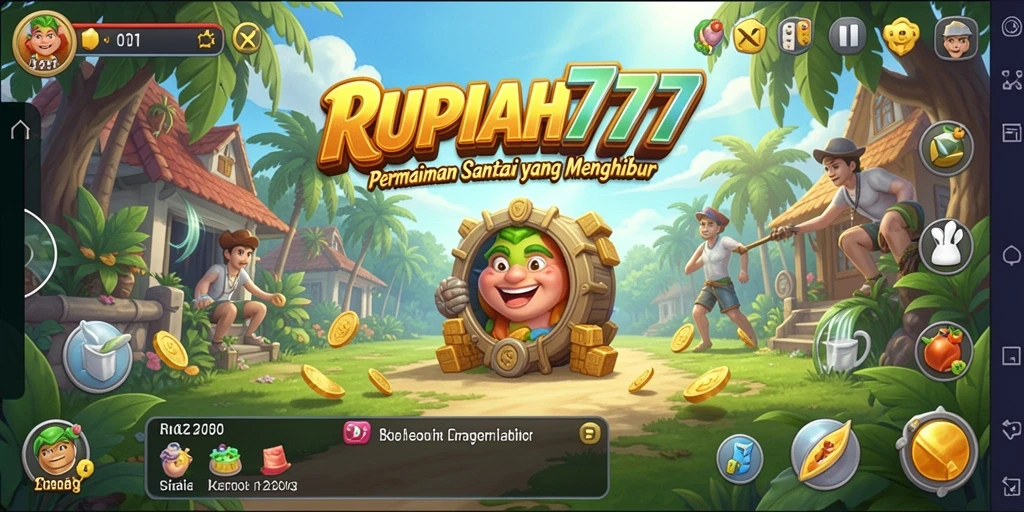 Tampilan layar permainan RUPIAH777 yang penuh warna.