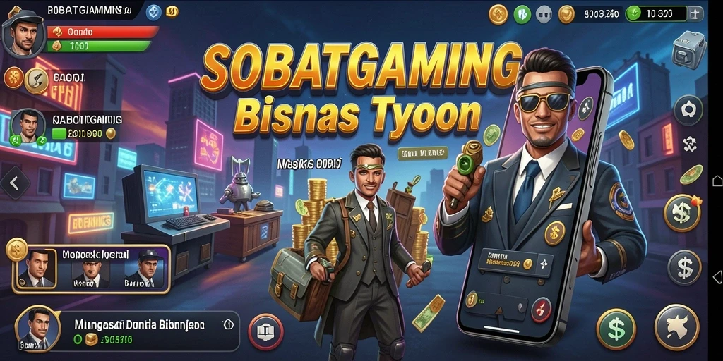Screenshot menampilkan gameplay seru SOBATGAMING dengan elemen Tycoon.