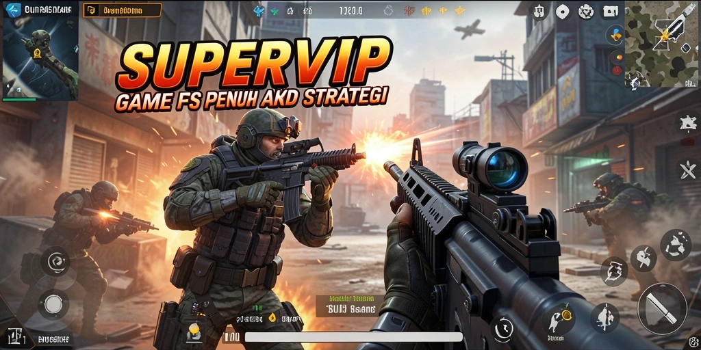 Screenshot gameplay SUPERVIP dengan pertempuran seru dan grafik realistis.