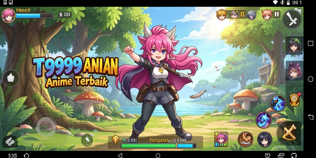 Tangkapan layar dari gameplay Anime yang menampilkan karakter dan pertempuran seru.
